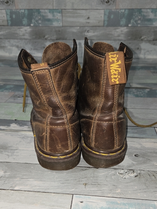 Vintage Dr Martens Brown Leather Lace-Up Work Boots Sz 10 main image 7